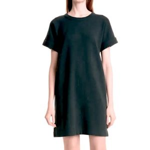 Crinkle Ottoman Cotton Shift Dress - New With Tags - NEVER WORN - Black